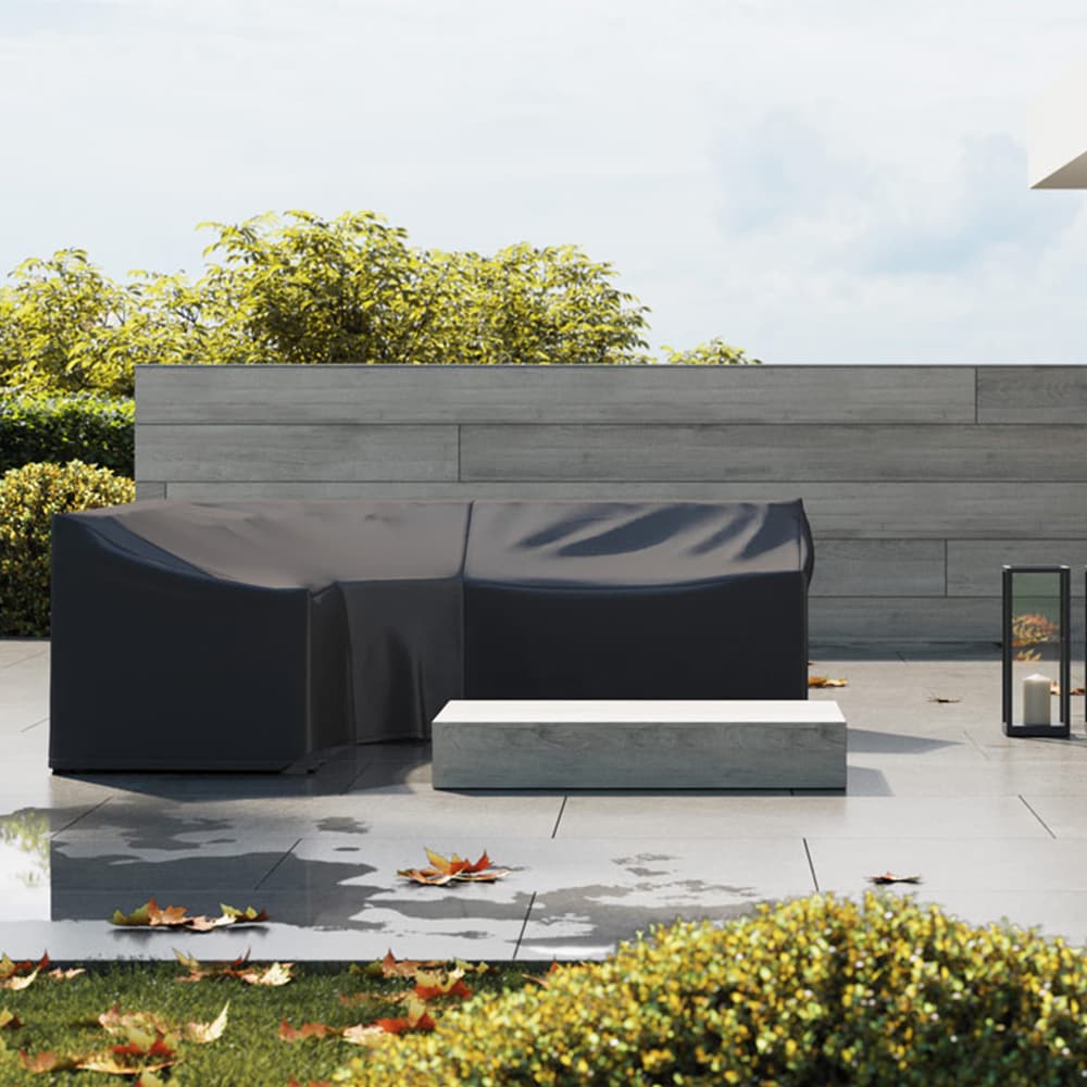 Left L-Shaped Corner Sofa Cover 335cm Platinum