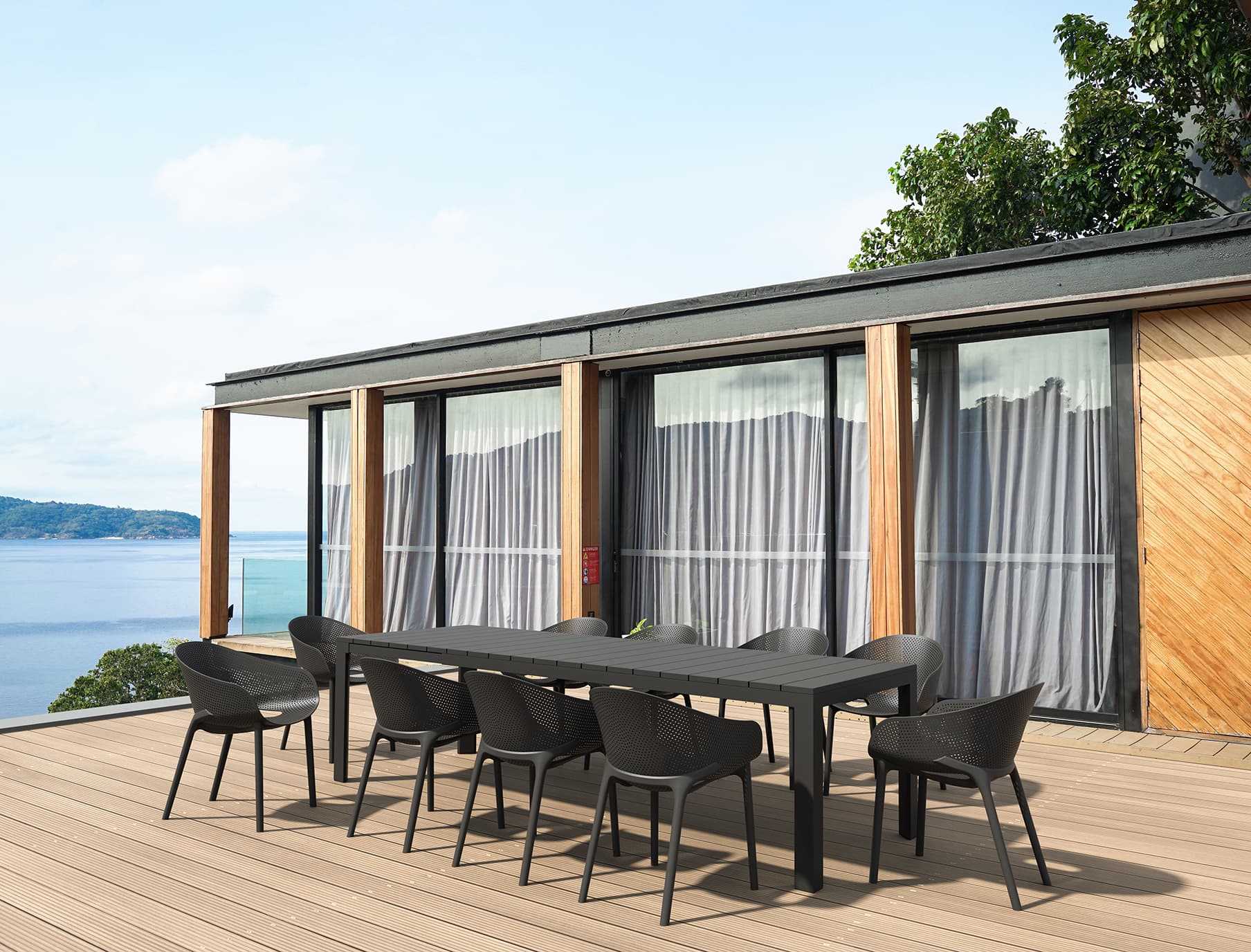 Conjunto Poltronas Sky Pro + Mesa Atlantic 210 Extensível Siesta