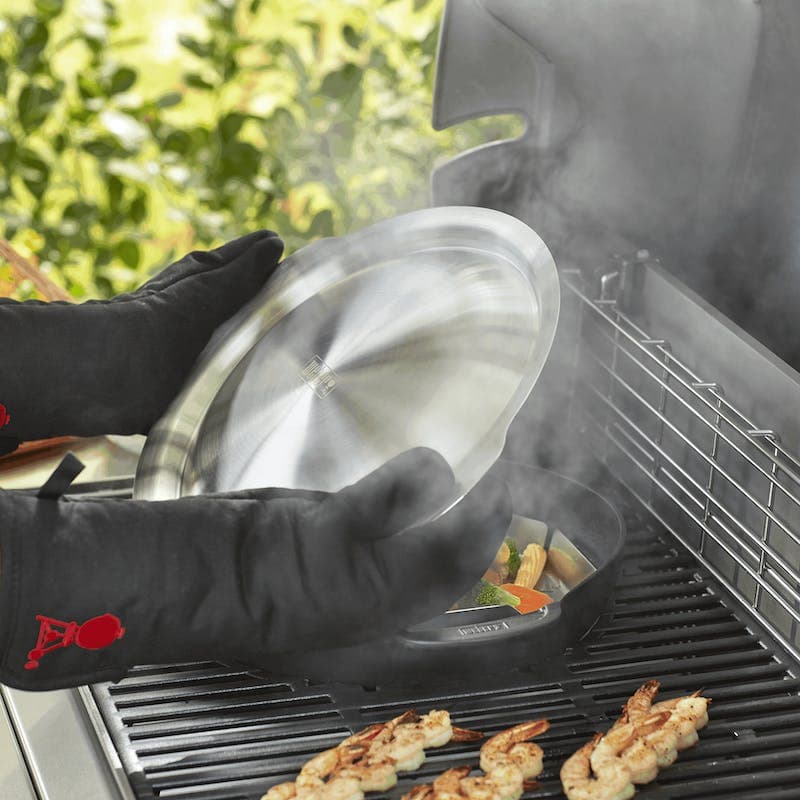 Conjunto de Wok e Suporte para cozinhar a vapor Weber