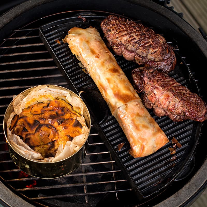 Media Plancha Hierro Fundido Reversible Big Green Egg