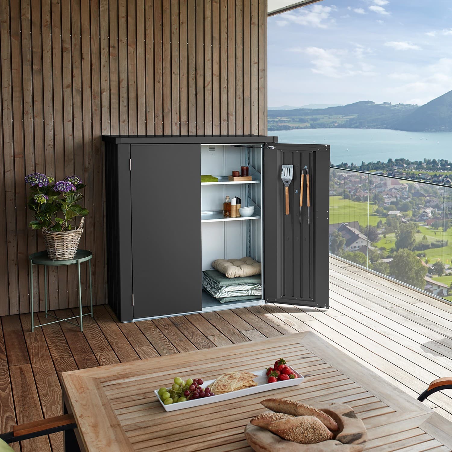 Metalen tuinkast Romeo M Biohort