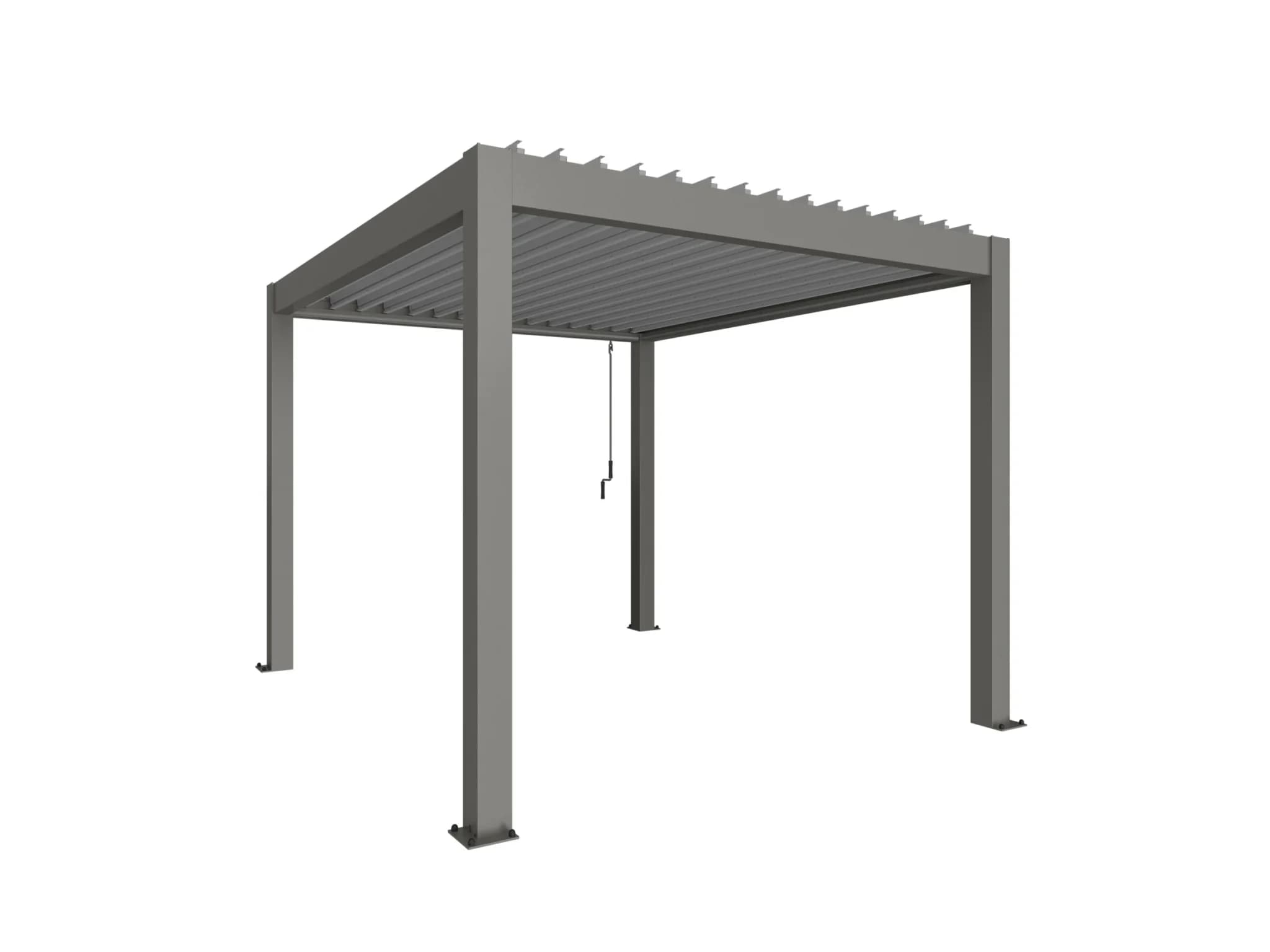 Pergola bioclimatica 3,5x3 Grigio Quarzo Biohort