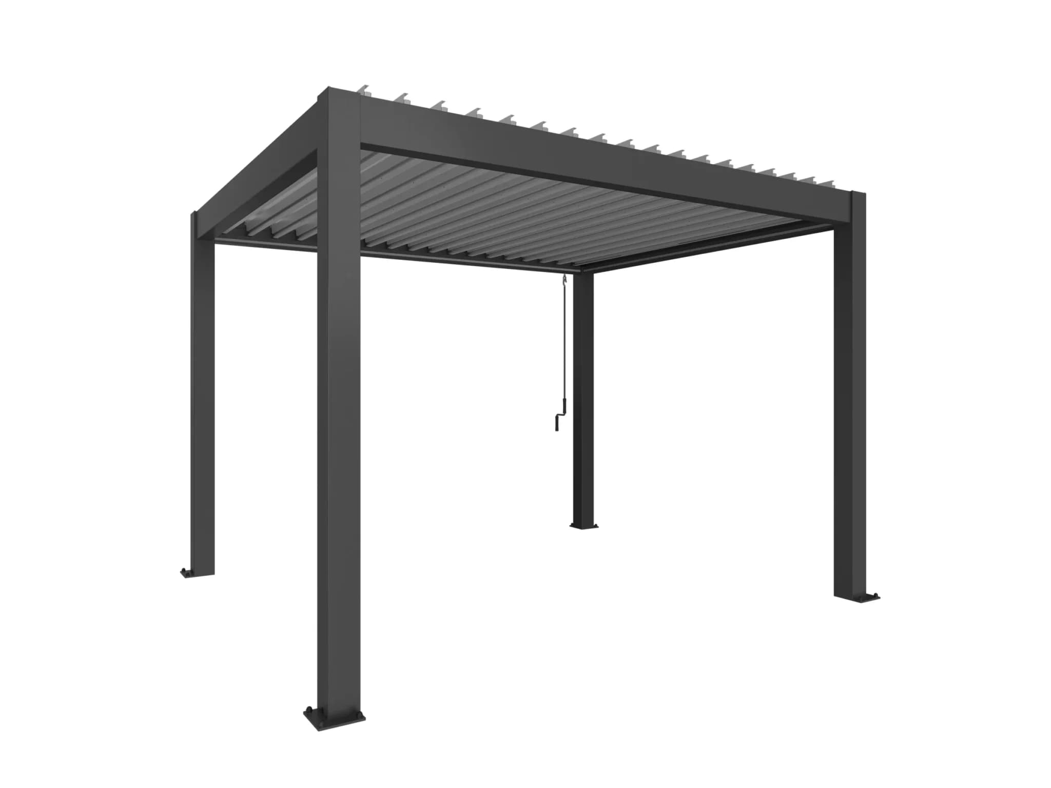 Bioklimatische Pergola 3,5x3 Dunkelgrau Biohort