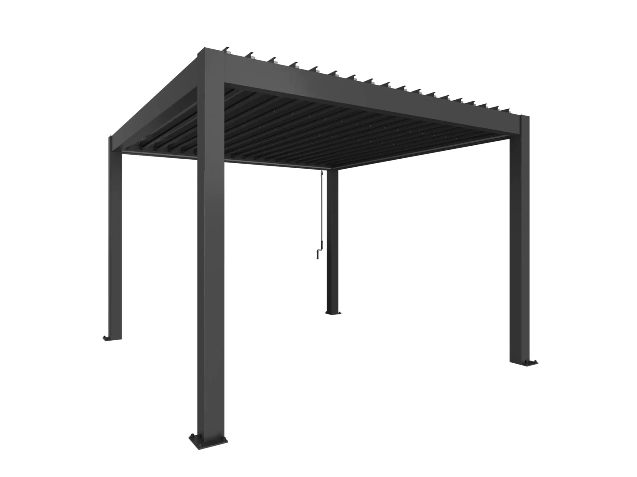 Pérgola Bioclimática 3,5x3,5 Cinzento Escuro Biohort