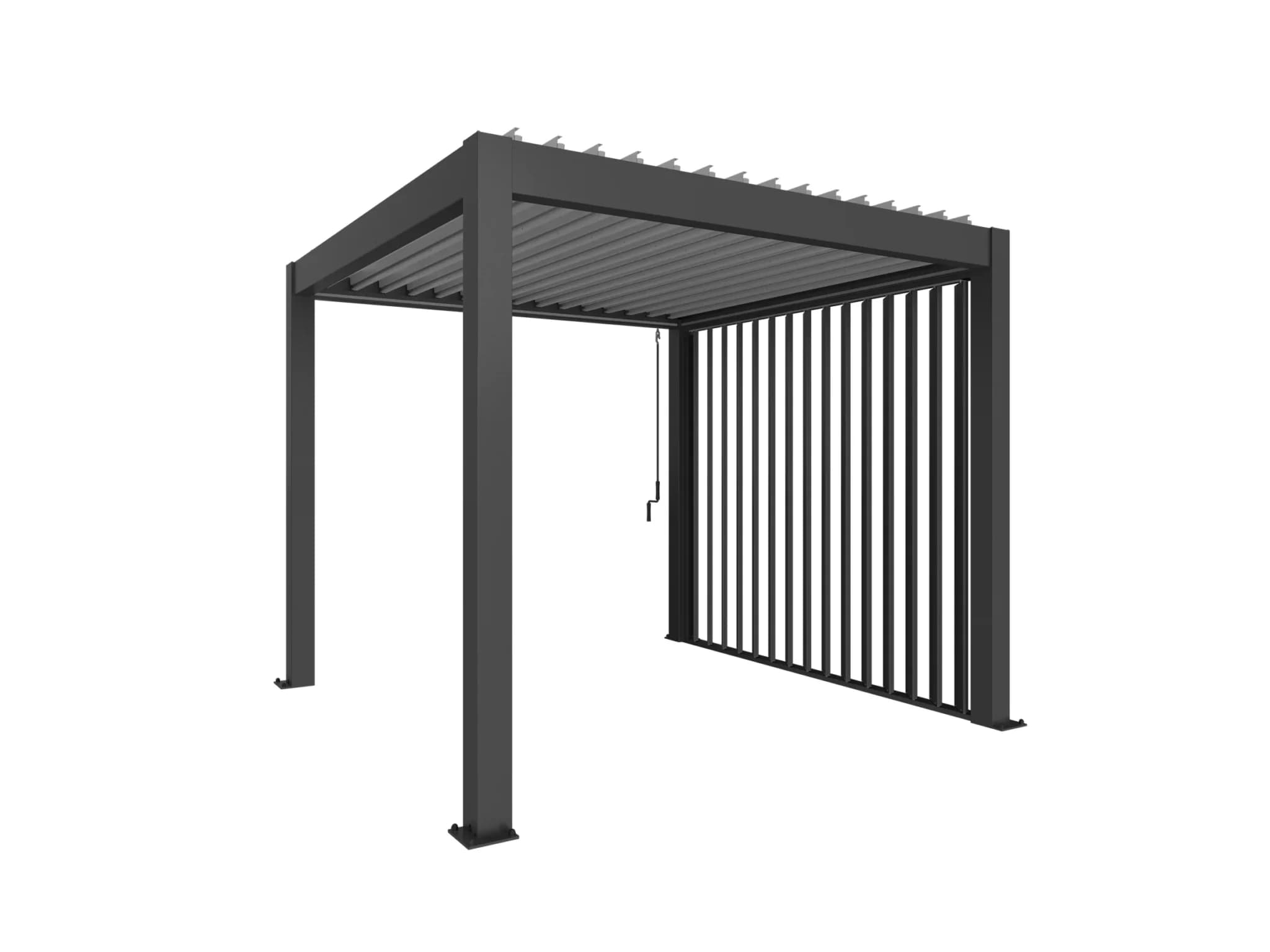 Biohort Bioclimatic Pergola 3m Slatted Side Wall