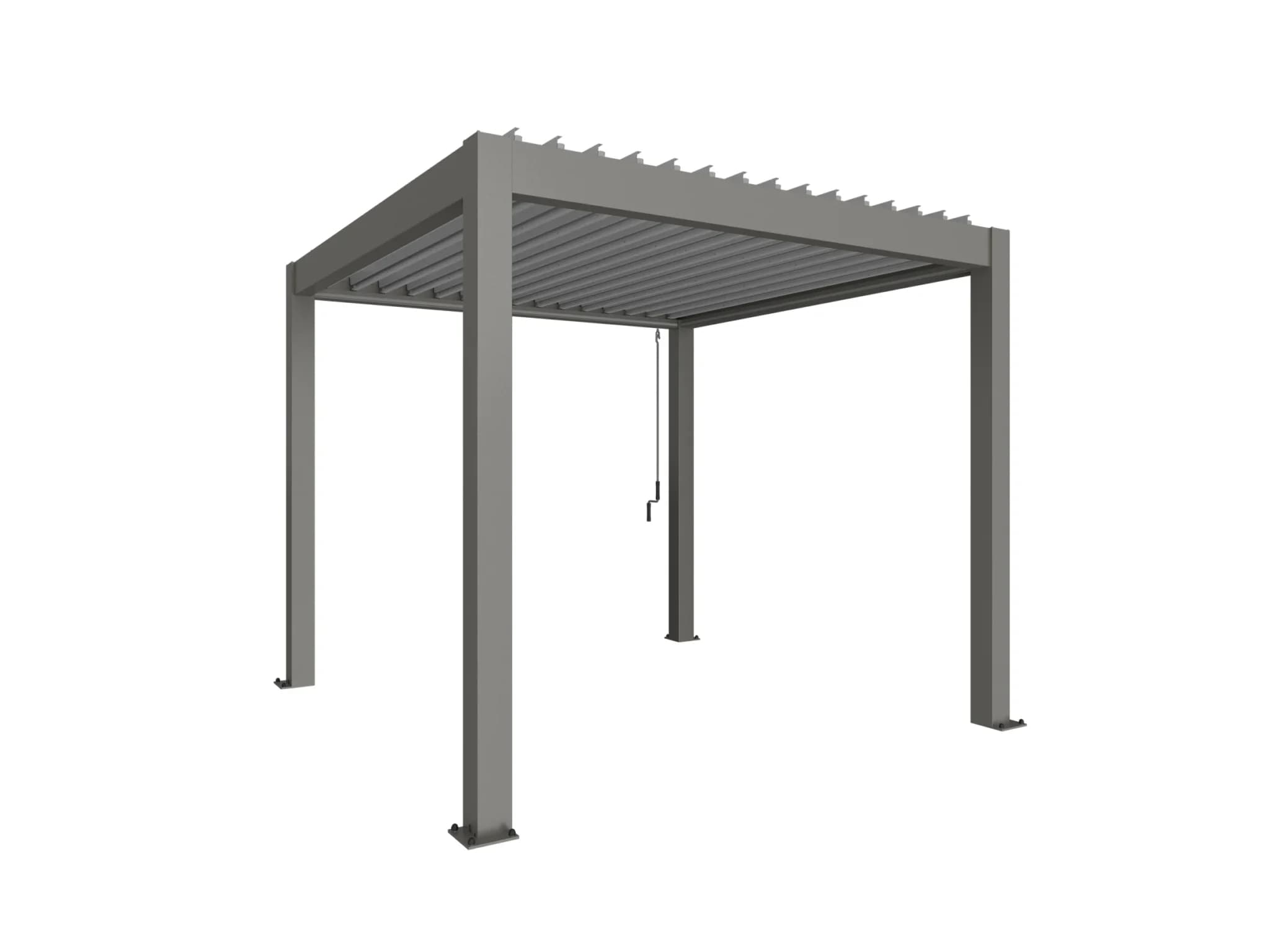 Pergola bioclimatica 3x3 Grigio Quarzo Biohort