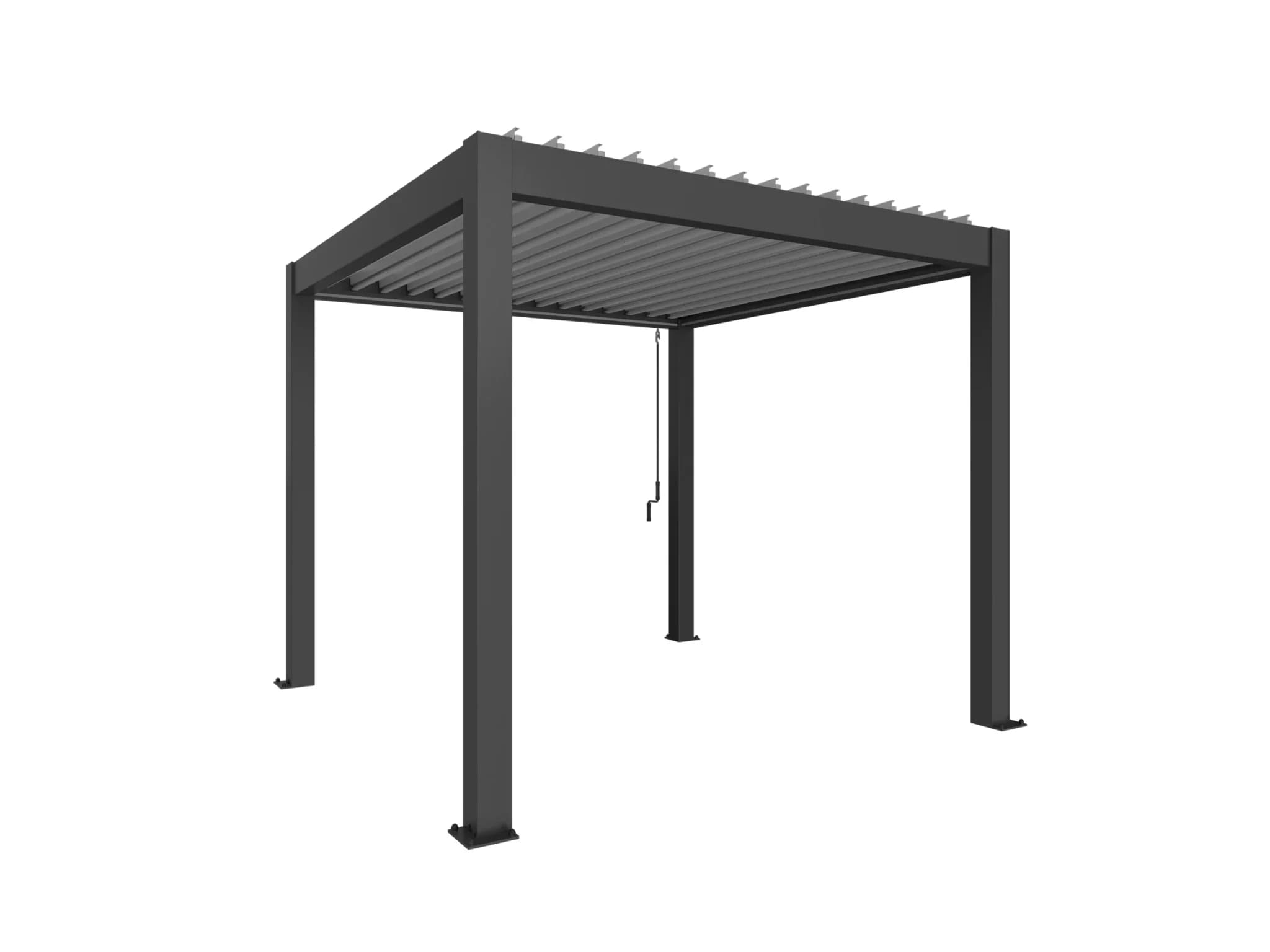 Pergola Bioclimatique 3x3 Gris Foncé Biohort