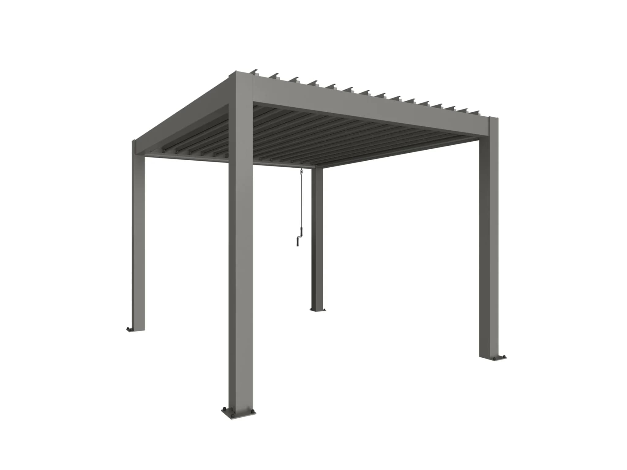 Bioklimatisk pergola 3x3,5 kvartsgrå Biohort