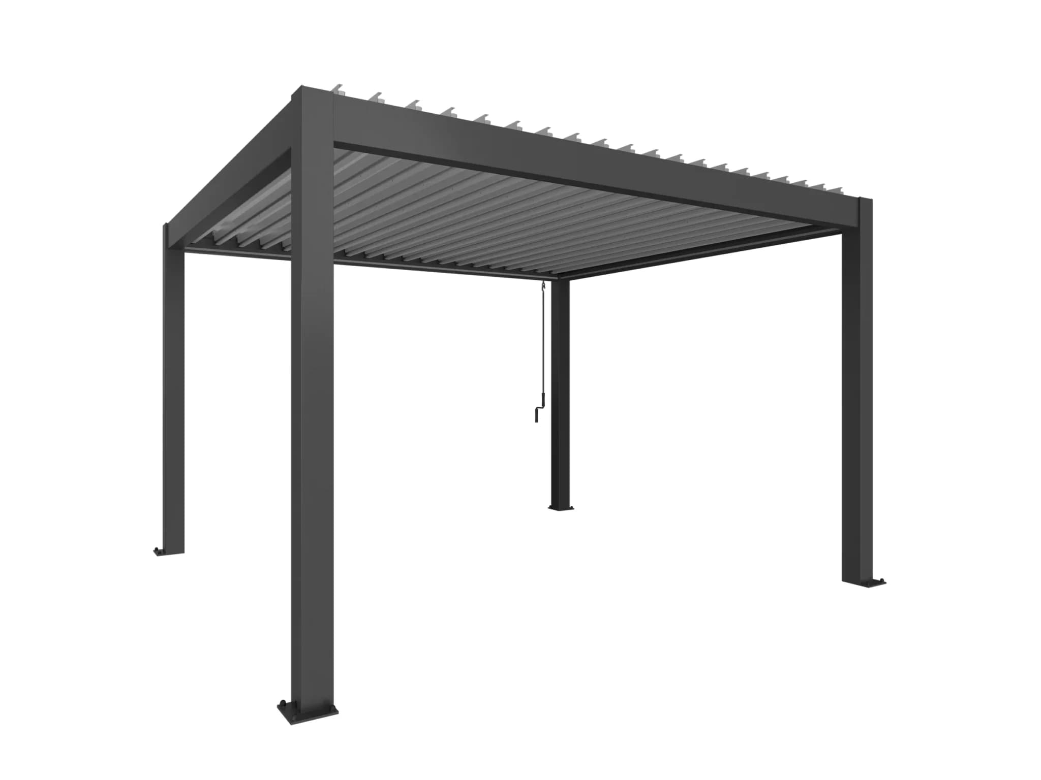 Bioclimatische pergola 4x3,5 donkergrijs Biohort