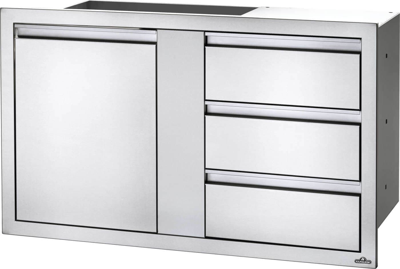 Module Porte et Triple Tiroir 115x71cm Napoleon
