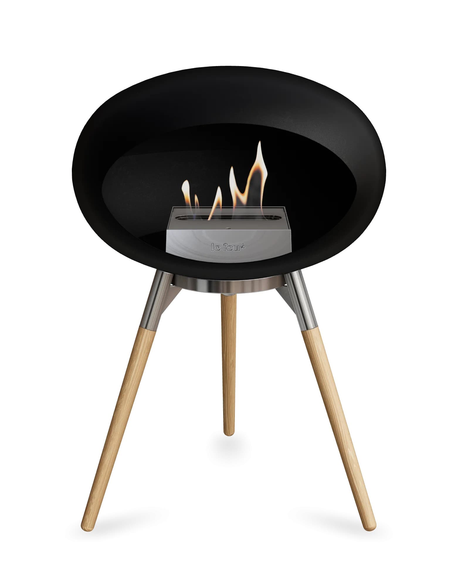 Haard Black Ground Wood Low Le Feu